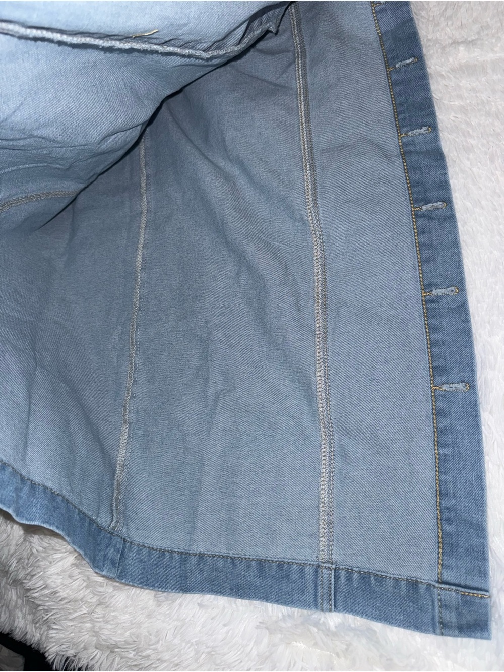 Classic Blue Denim Button-Front Midi Skirt - Picture 2 of 3